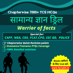 GK Drill Hindi: 7000+ MCQs, PYQs | CAPF, Police, SSC CPO, CDS, NDA, FCAT, SSC GD, CAPF AC LDCE, CAPF BSF CRPF ITBP SSB SI LDCE, CRPF HC GD LDCE Defence Exams | Visuals, Detailed Solutions | 616 Pages | ISBN: 978-81-990694-4-2 | First Edition | Hindi Medium